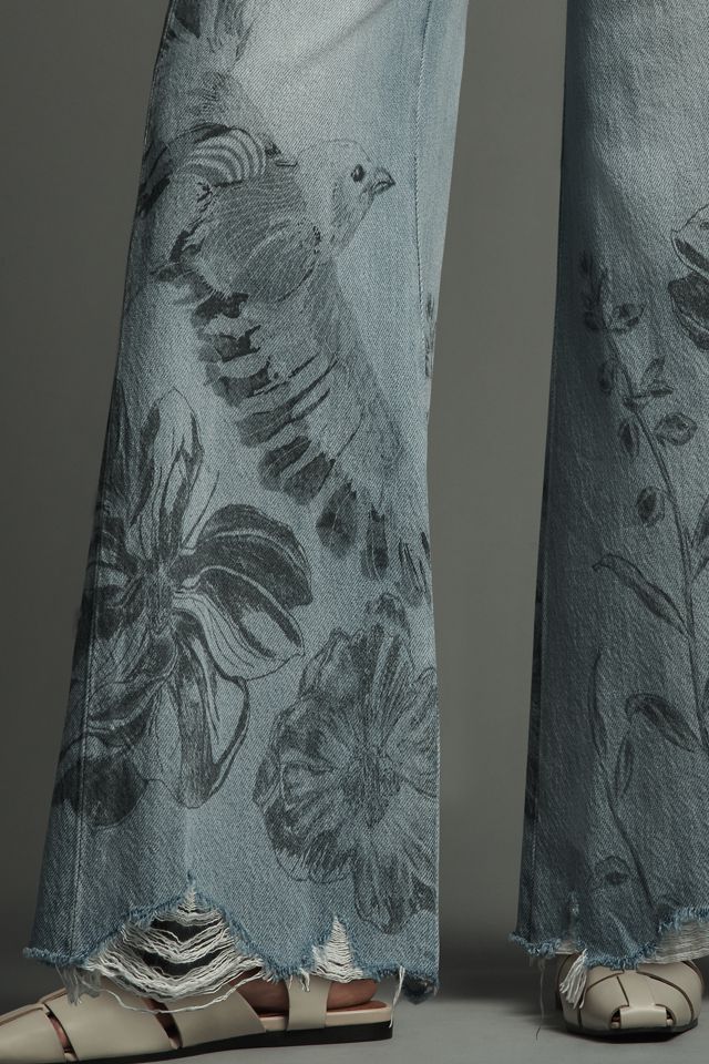 The Adi Mid-Rise Relaxed Flare Jeans by Pilcro: Patterned Edition #3