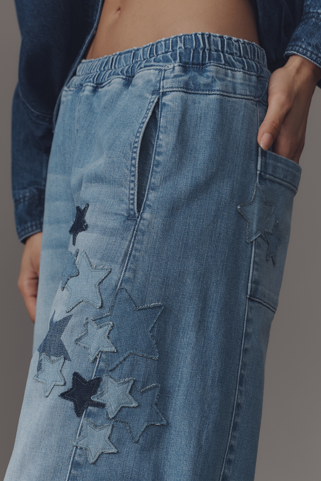 The Izzie Relaxed Pull-On Barrel Jeans by Pilcro