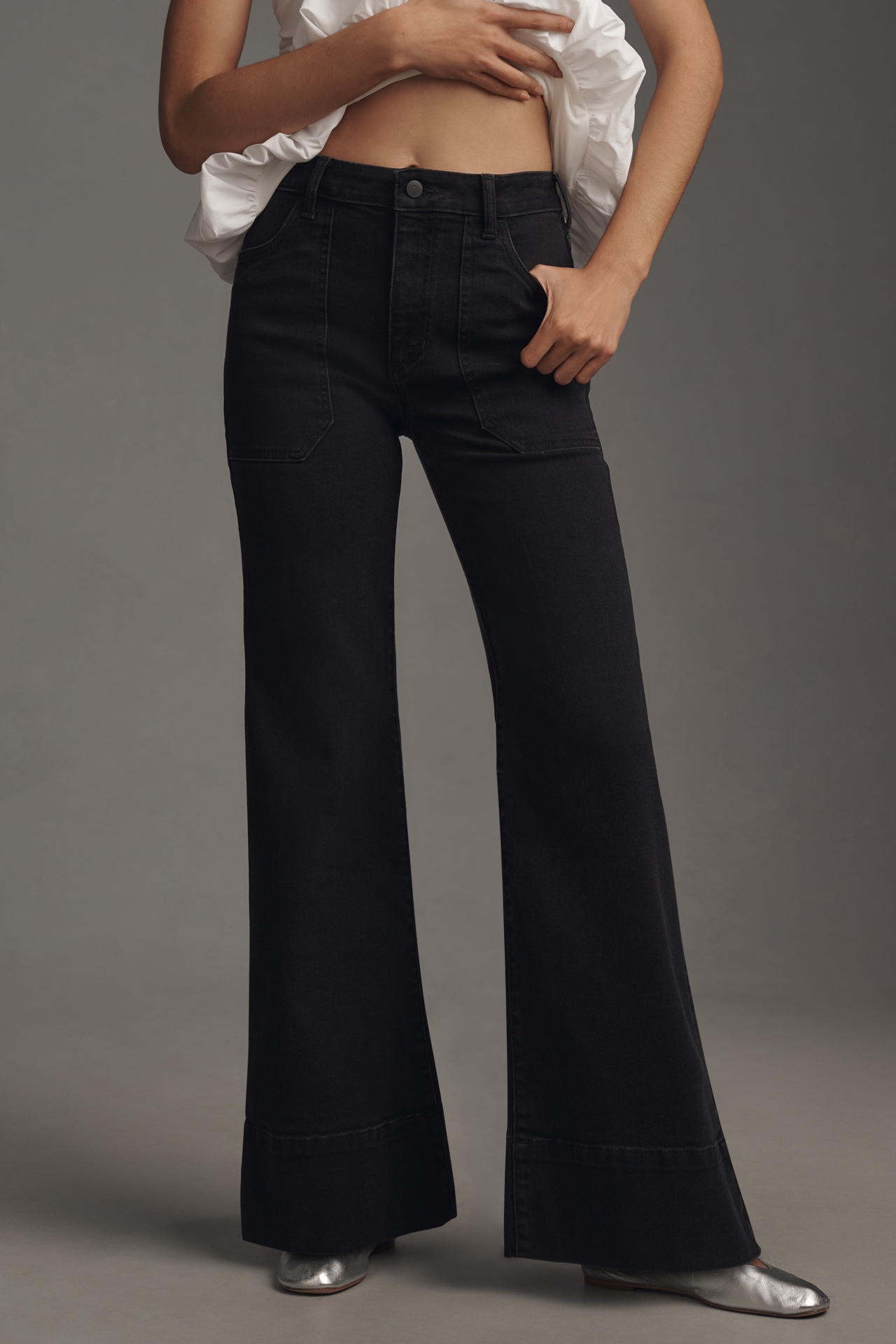Rylan Relaxed High-Rise Flare Jeans by Pilcro