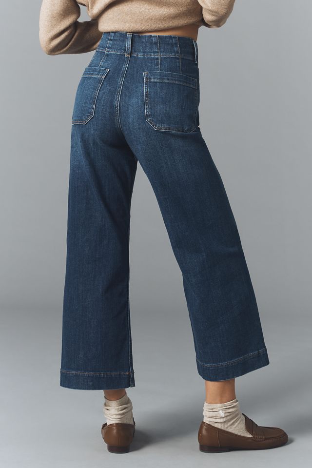 Maeve Colette High-Rise Wide-Leg Cropped Jeans #4