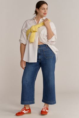 The Colette Crop Wide-Leg Jeans by Maeve