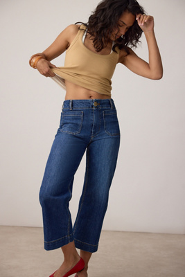 The Colette Crop Wide-Leg Jeans by Maeve
