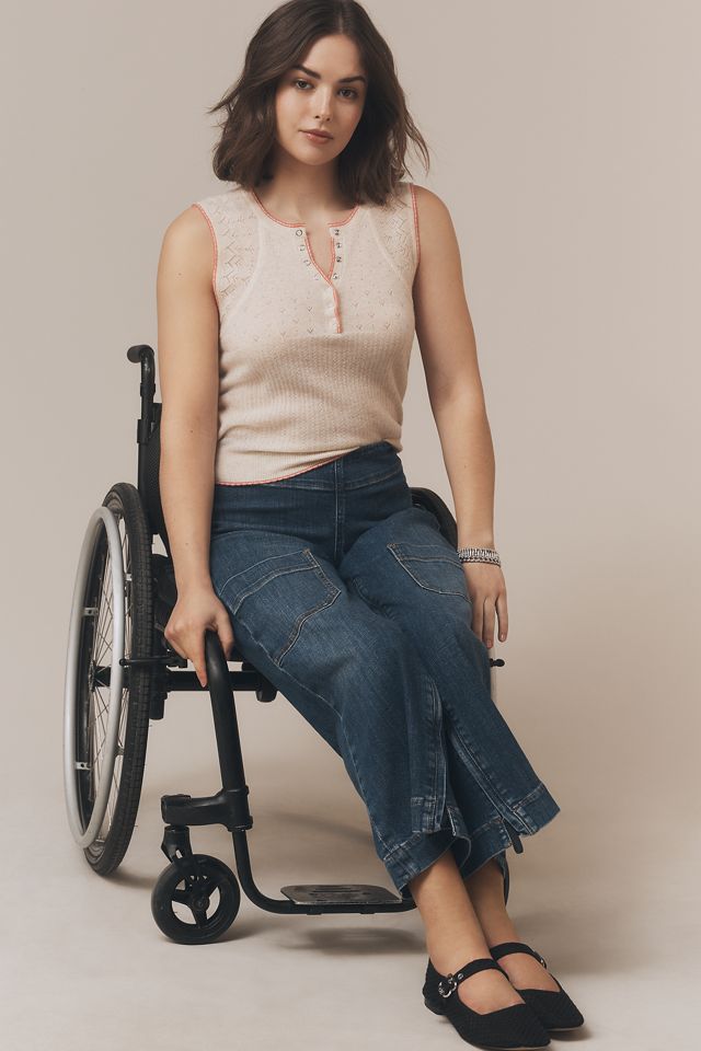 Maeve Colette High-Rise Wide-Leg Cropped Jeans #11