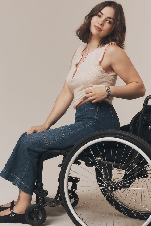 Maeve Colette High-Rise Wide-Leg Cropped Jeans #10