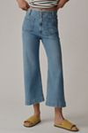 The Colette Denim High-Rise Cropped Wide-Leg Jeans by Maeve