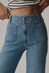 The Colette Denim High-Rise Cropped Wide-Leg Jeans by Maeve