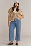 The Colette Denim High-Rise Cropped Wide-Leg Jeans by Maeve