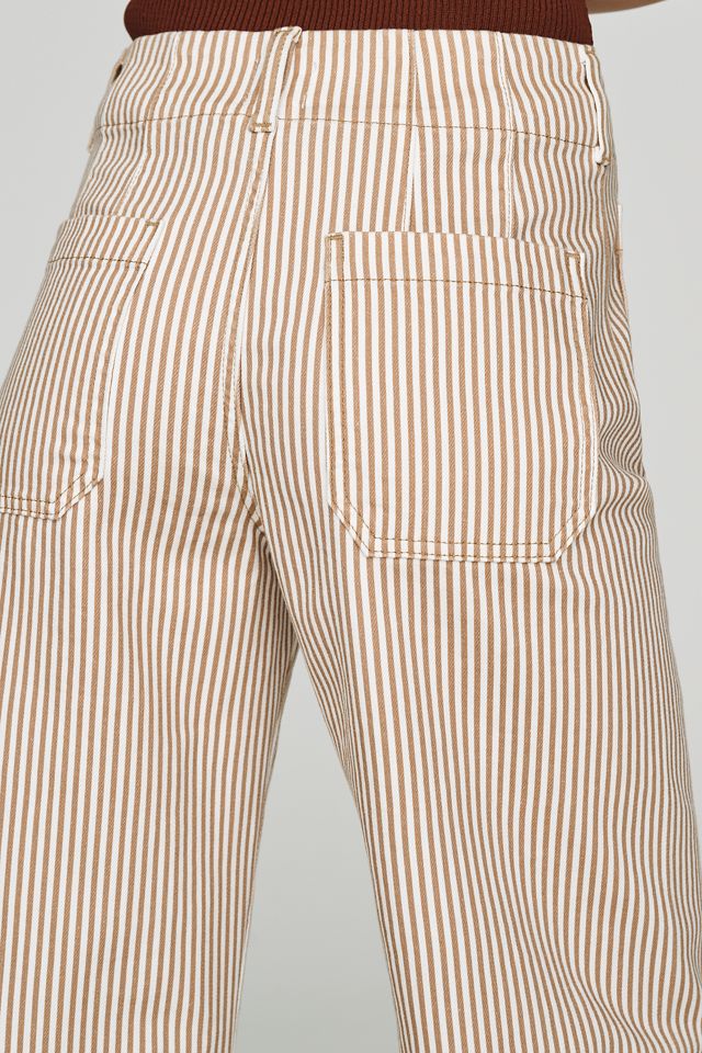 Maeve Colette Striped High-Rise Wide-Leg Cropped #3