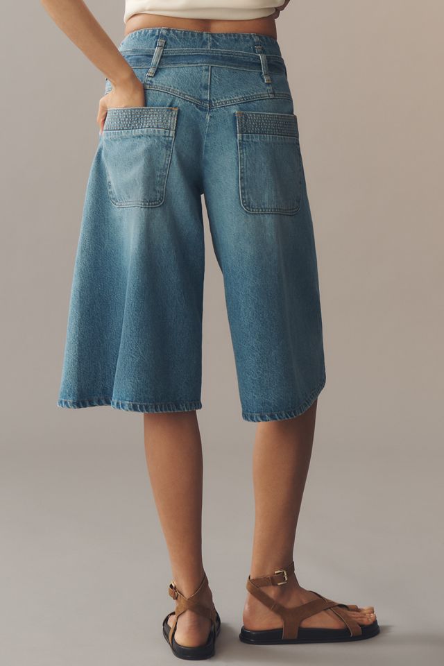 Shorts de Mezclilla Culotte de Tiro Alto Pilcro #1