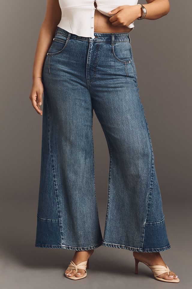 The Darien 70s Paneled Wide-Leg Flare Jeans by Pilcro #6