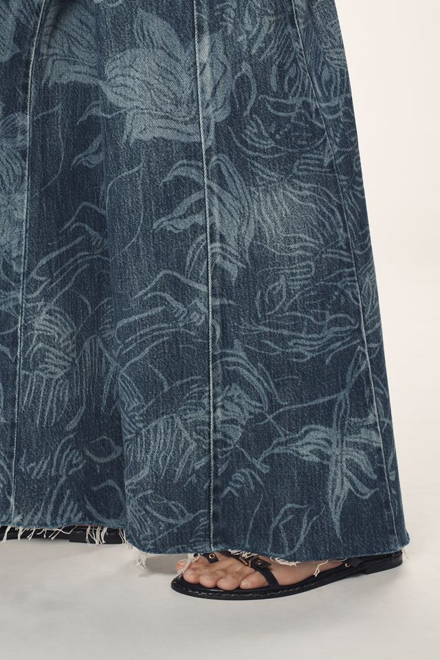The Adi Patterned Mid-Rise Flare Jeans by Pilcro #5