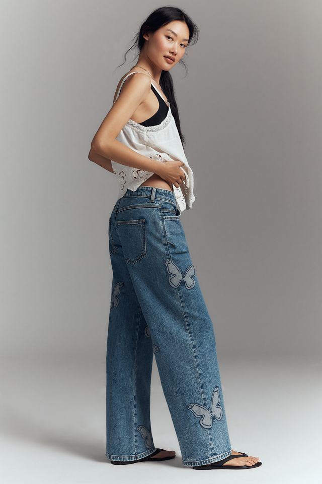 Pilcro Butterfly Low-Slung Wide-Leg Jeans #2