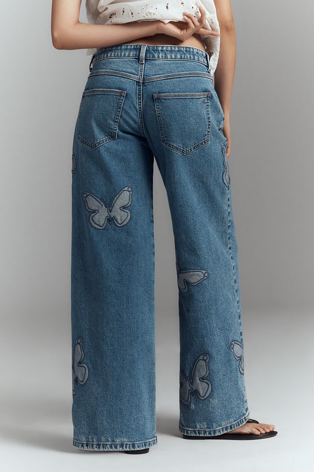Pilcro Butterfly Low-Slung Wide-Leg Jeans #3