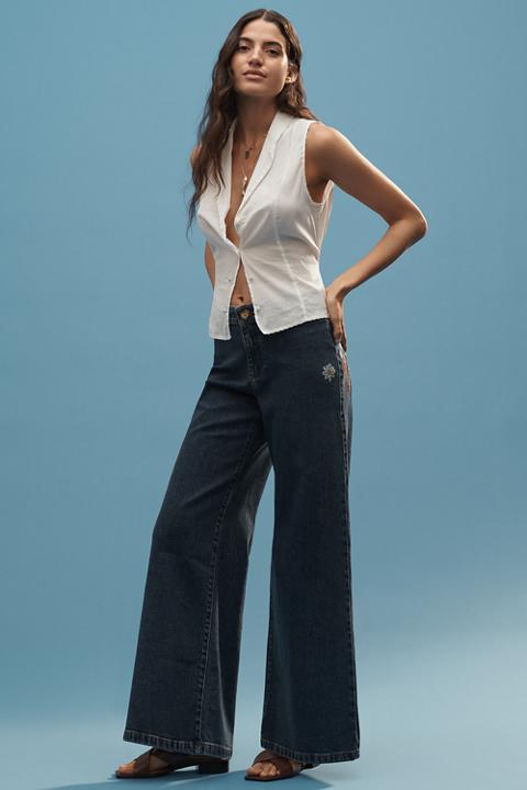 Maeve High-Rise Wide-Leg Jeans