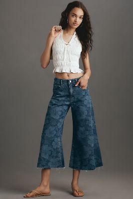 Pilcro The Adi High-rise Crop Relaxed Flare Jeans By