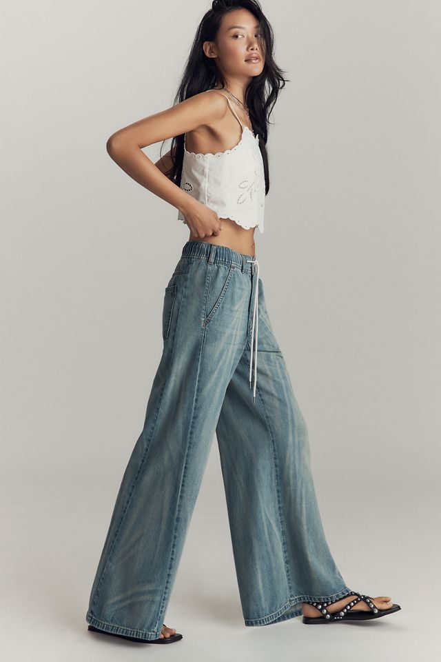 The Adi Mid-Rise Relaxed Flare Jeans by Pilcro: Pull-On Edition