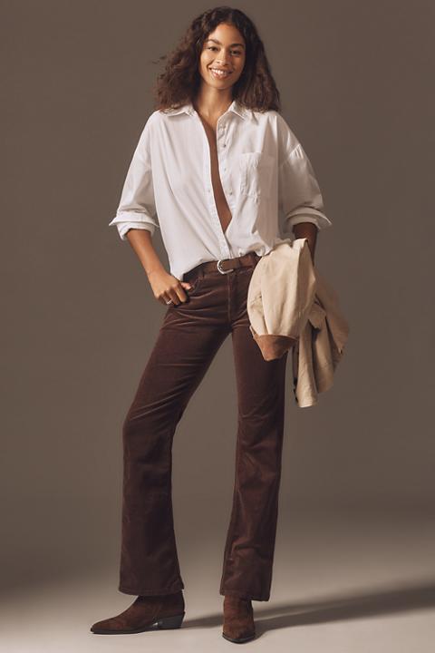 Pilcro Low-Rise Corduroy Flare Jeans