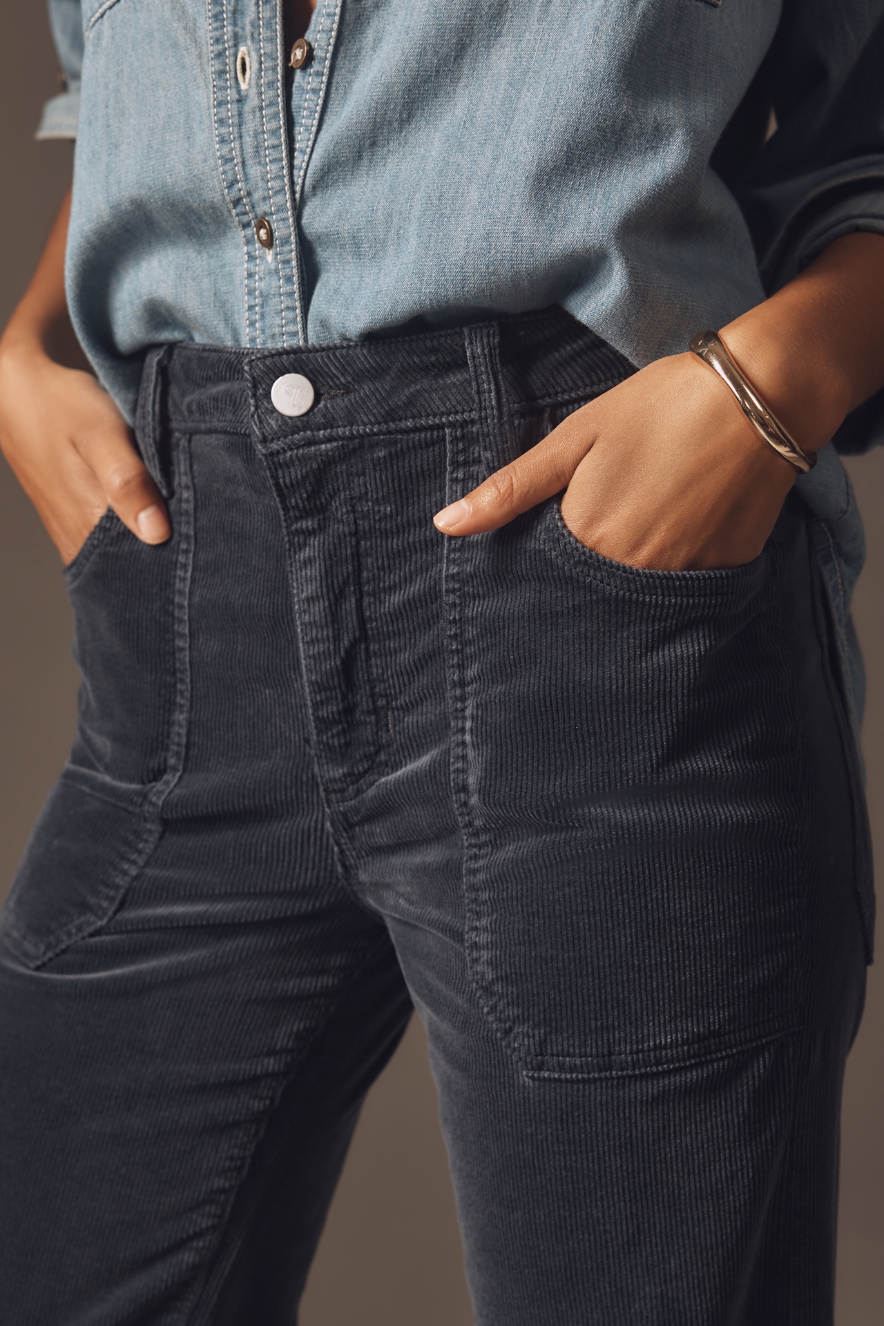 The Rylan High-Rise Flare Jeans by Pilcro: Corduroy Edition