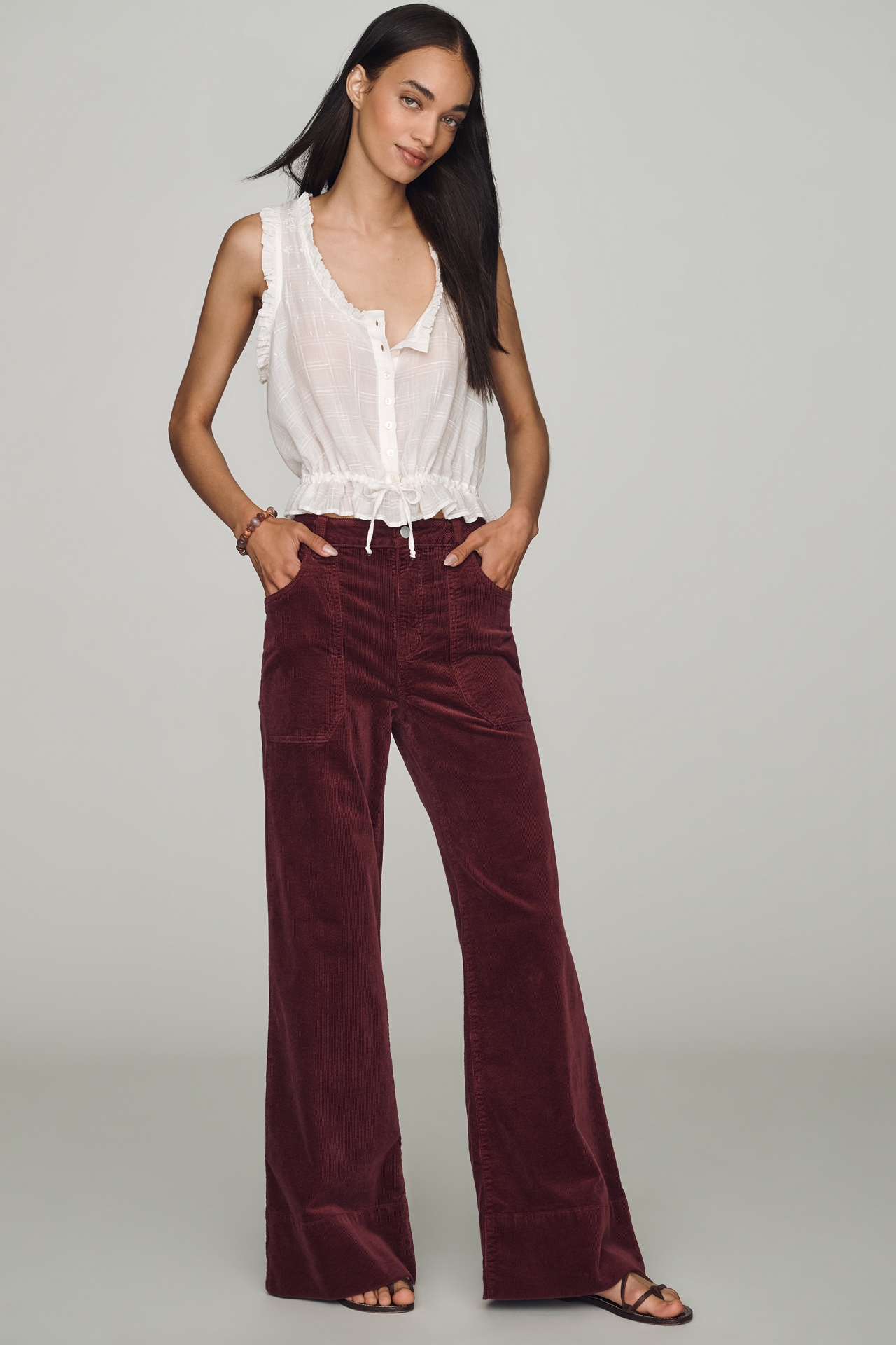 Rylan High-Rise Flare Jeans by Pilcro: Corduroy Edition