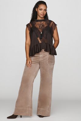 Pilcro Rylan Corduroy High-Rise Flare Jeans