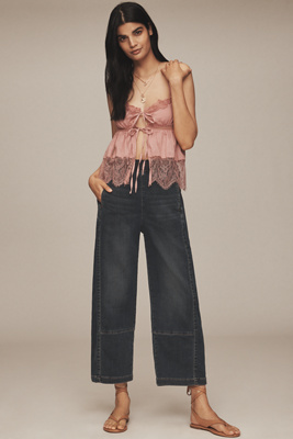 The Izzie Knit Pull-On Barrel Jeans by Pilcro