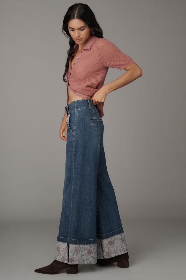 Maeve High-Rise Cuffed Wide Leg Jeans #2