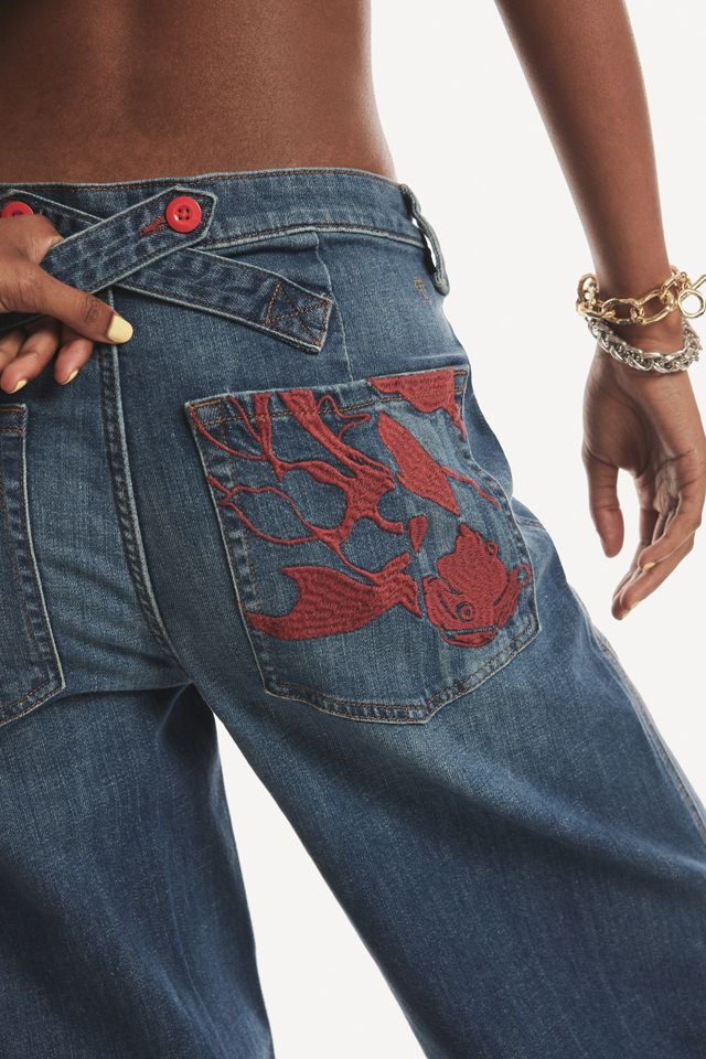 Pilcro High-Rise Puddle Curved Jeans #1