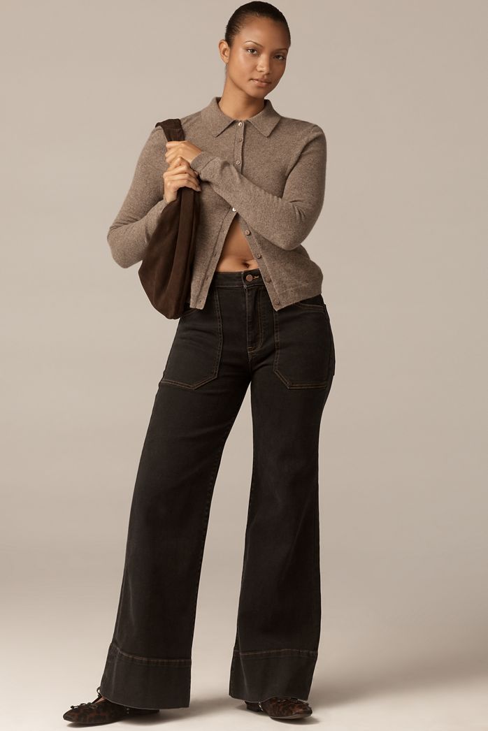 The Rylan Curvy High-Rise Flare Jeans by Pilcro