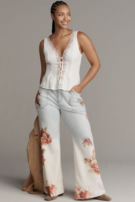 The Rylan Relaxed High-Rise Flare Jeans by Pilcro