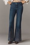 Pilcro Retro Studded Low-Rise Flare Jeans