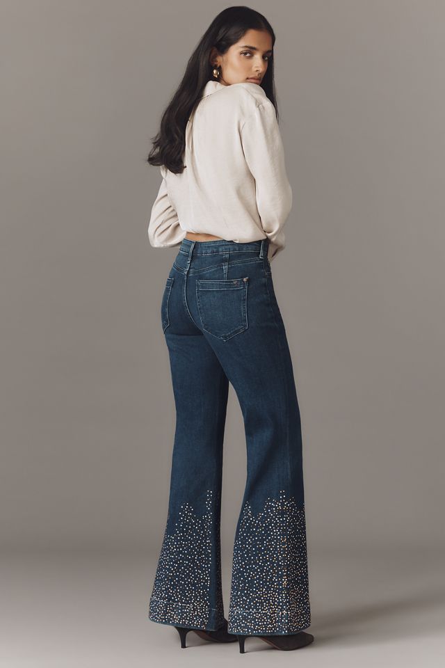 Pilcro Retro Studded Low-Rise Flare Jeans #2