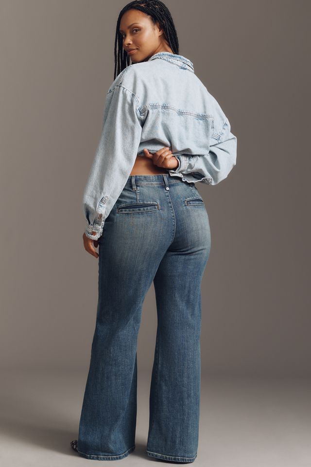 Pilcro Biker Mid-Rise Flare Jeans #7