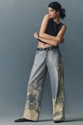 Pilcro Low-Rise Wide-Leg Jeans