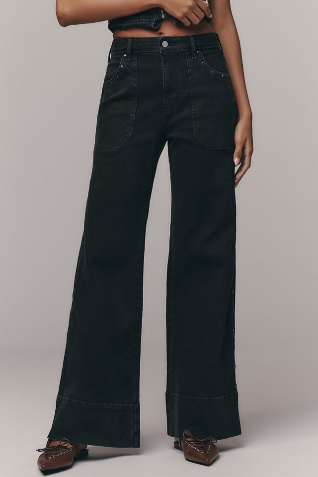 The Rylan Studded Relaxed High-Rise Flare Pants by Pilcro #2