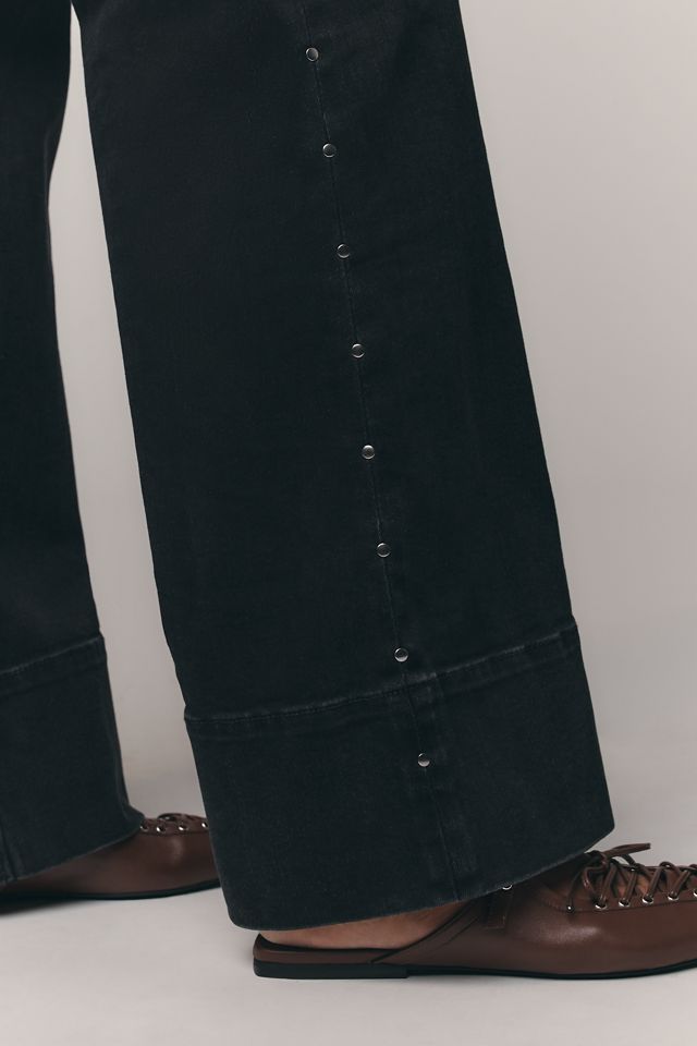 The Rylan Studded Relaxed High-Rise Flare Pants by Pilcro #1