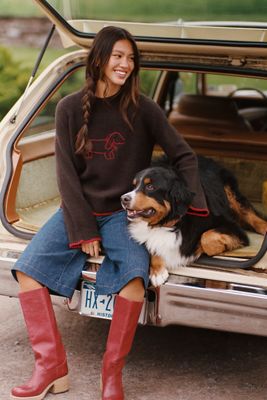 Pilcro Pleated Culotte Mid-Rise Wide-Leg Jeans | Anthropologie