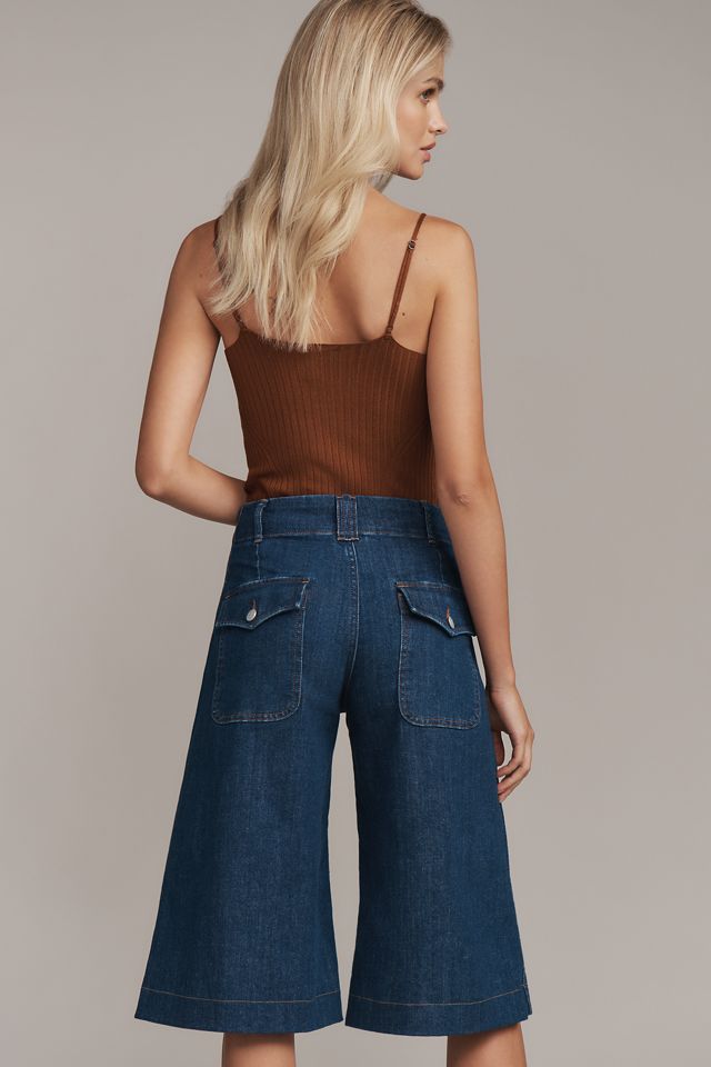 Pilcro High-Rise Wide-Leg Culotte Jeans #3
