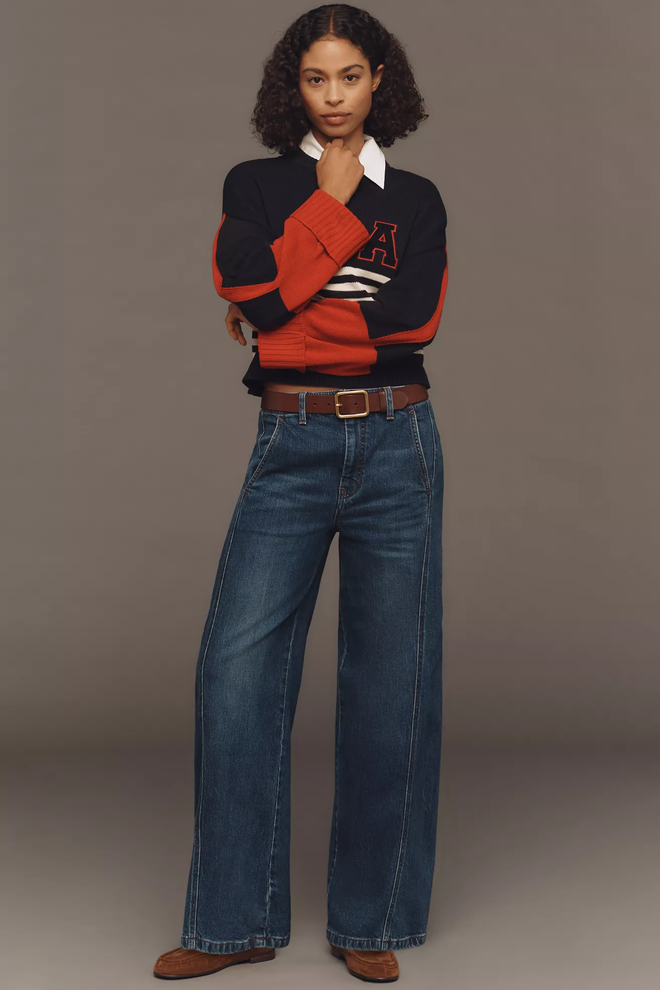 Pilcro Lex High Rise Relaxed Tapered Jeans