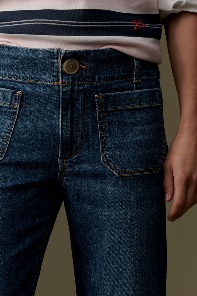 The Colette Mid-Rise Wide-Leg Crop Jeans #1