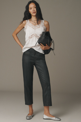 Pilcro Moto Crop Mid-Rise Straight-Leg Jeans