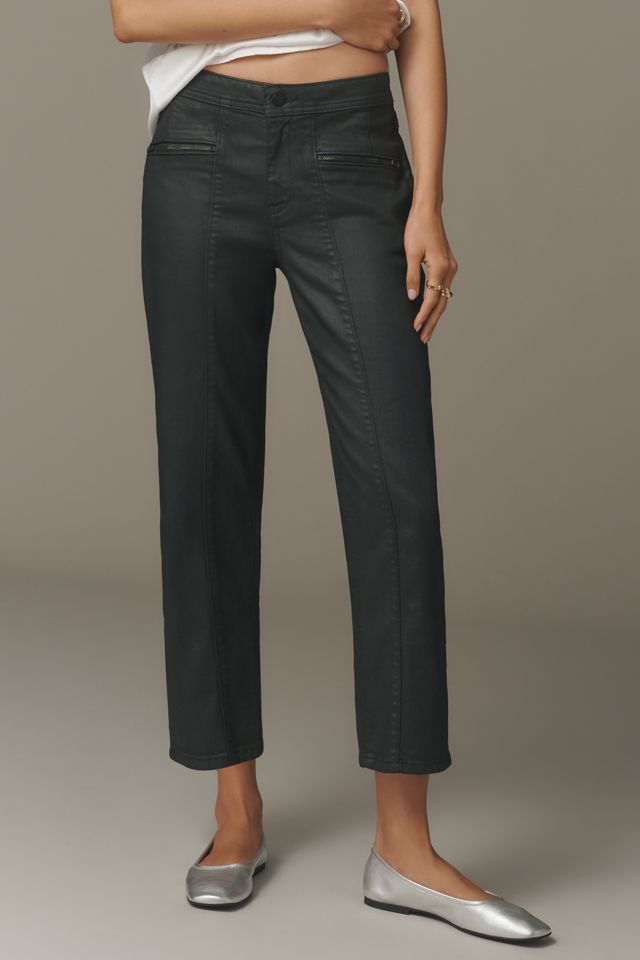 Pilcro Moto Crop Mid-Rise Straight-Leg Jeans #1