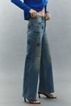 The Austyn High-Rise Cuffed Wide-Leg Jeans by Pilcro