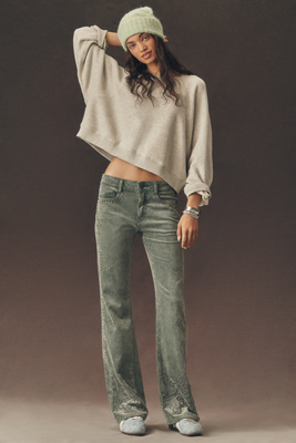 Pilcro Essential Flare Mid-Rise Corduroy Jeans