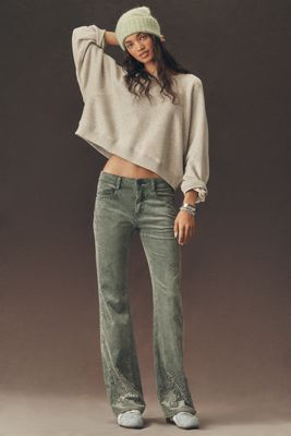 Pilcro Essential Flare Mid-Rise Corduroy Jeans