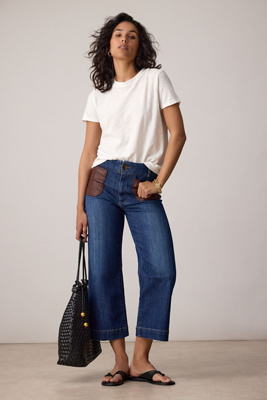 The Colette Crop High-Rise Jeans by Maeve