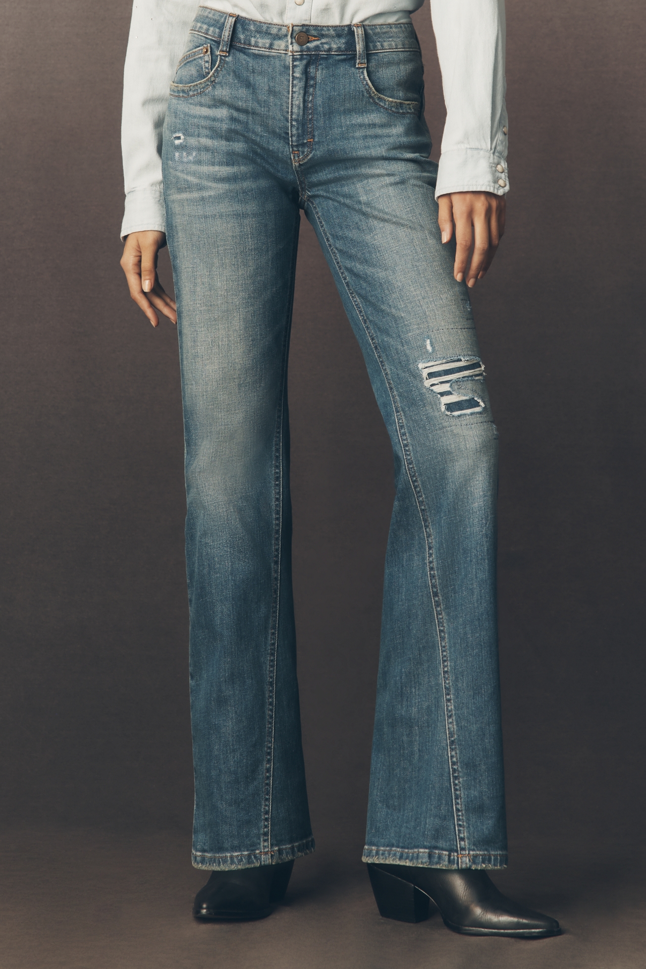 Pilcro Essential Mid-Rise Flare Jeans
