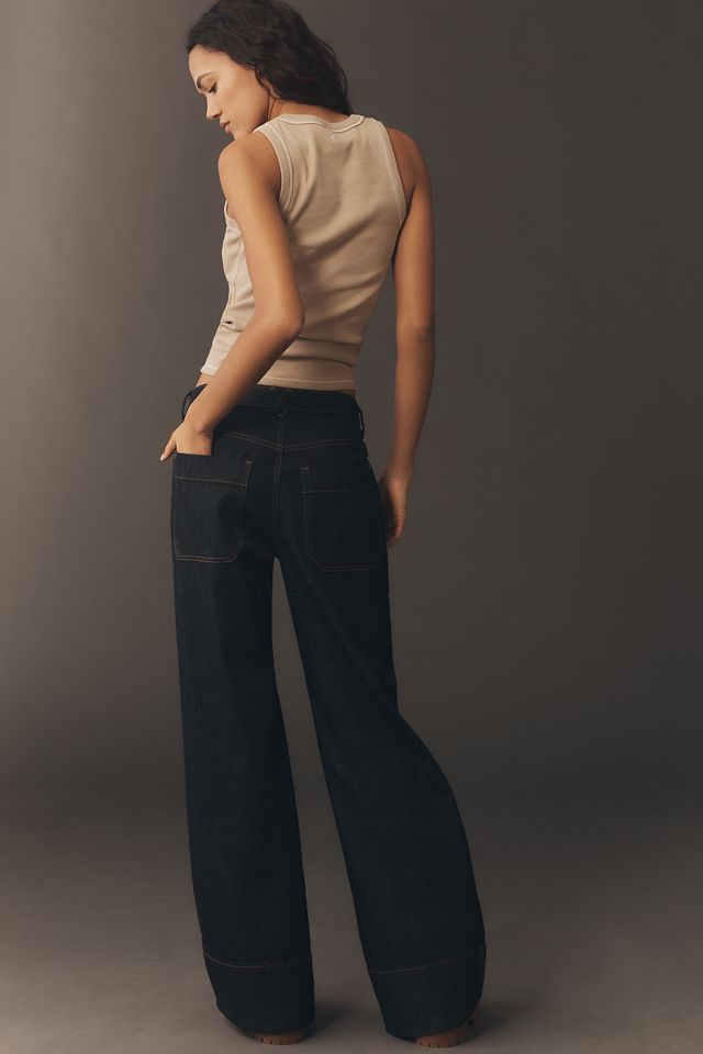 Jeans a Zampa Giapponesi a Vita Alta Rylan di Pilcro #1