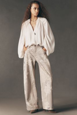 Jeans de Curva Estampados de Tiro Alto Pilcro