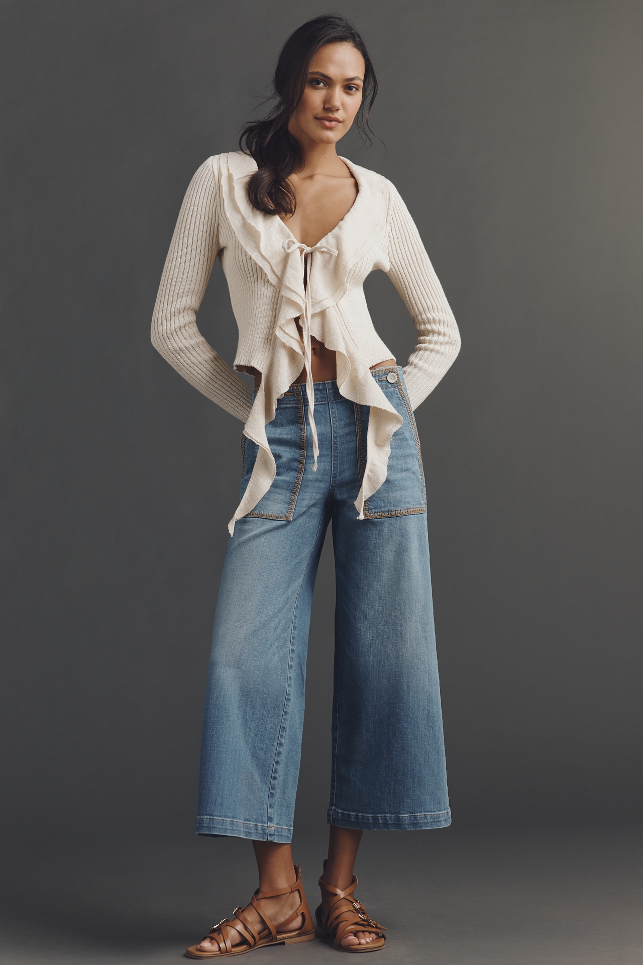 Pilcro Kit Trouser High-Rise Crop Wide-Leg Jeans