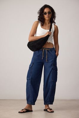 Jeans Jogger Cargo a Vita Alta Victoire Pilcro